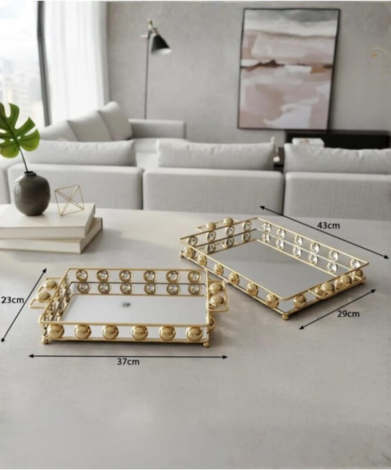 ZEYVE BONCUK 2-PIECE DECK. TRAY 37x23x5-43x29x5cm.